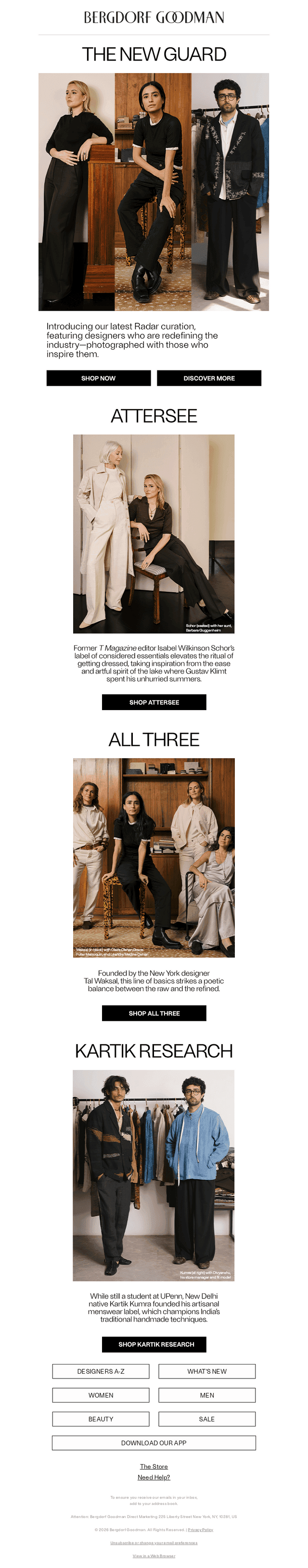 Bergdorf Goodman email from Wed, May 6, 2026