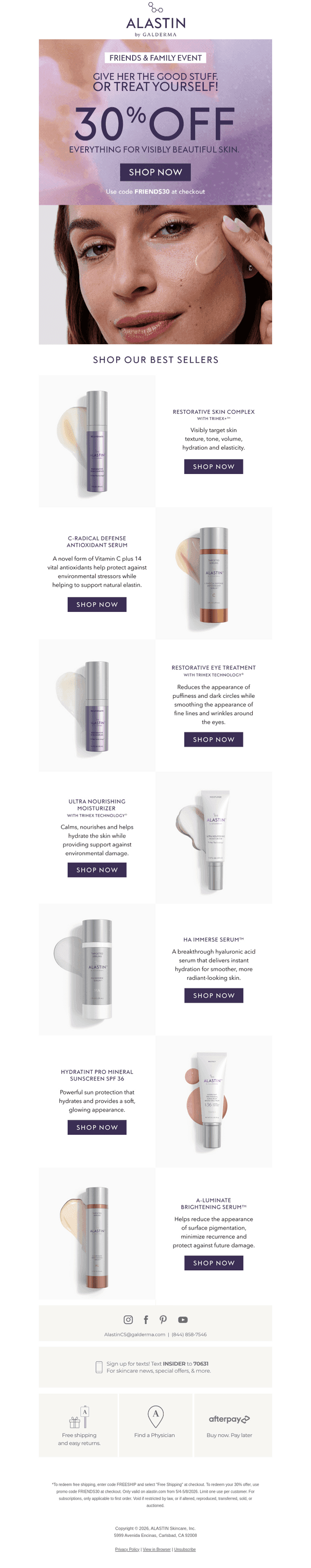 ALASTIN Skincare email from Wed, May 6, 2026