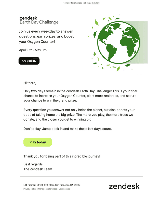 Zendesk email from Wed, May 6, 2026