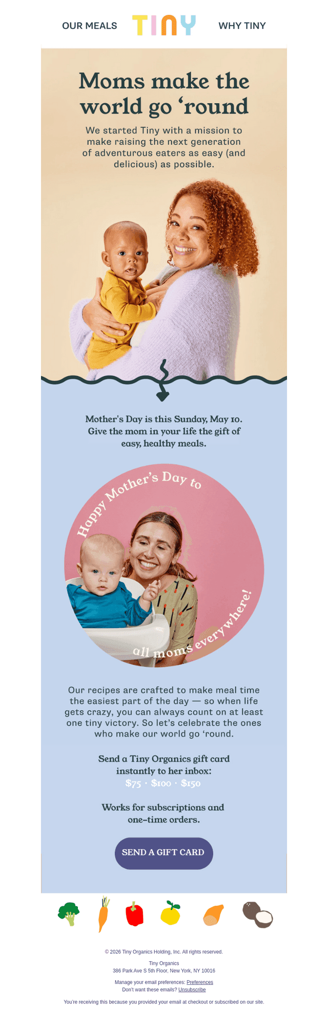 Tiny Organics email from Wed, May 6, 2026