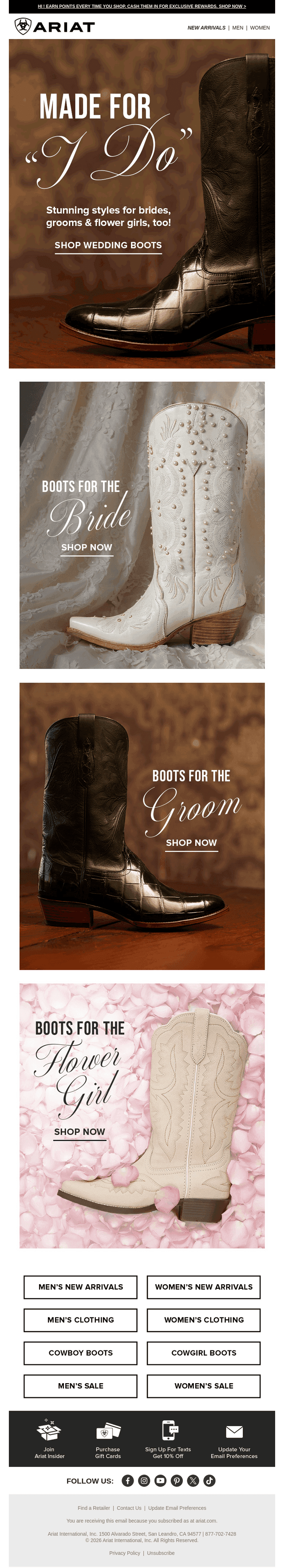 Ariat International email from Wed, May 6, 2026