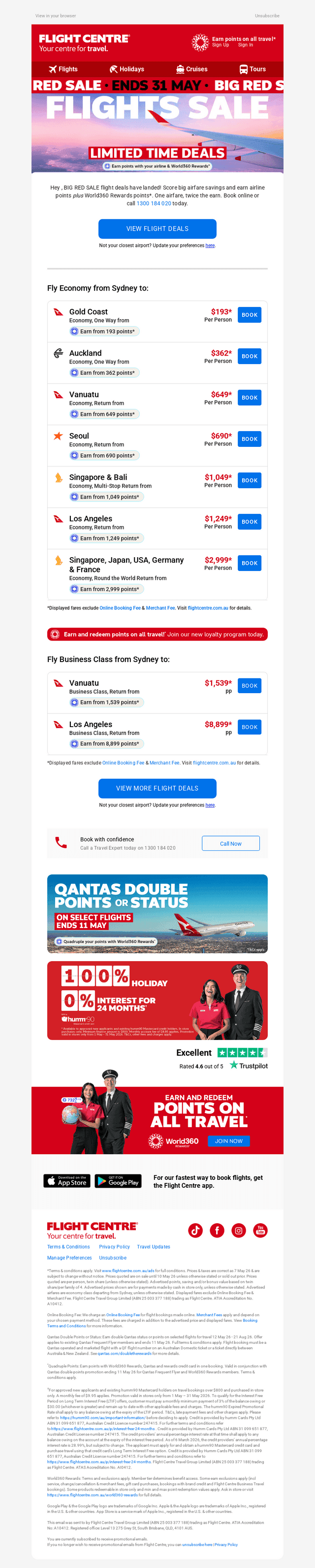 Fly return to Seoul from $690* + more