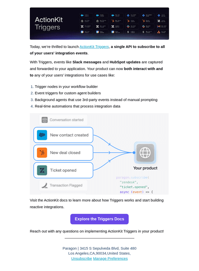 Paragon email from Thu, May 7, 2026