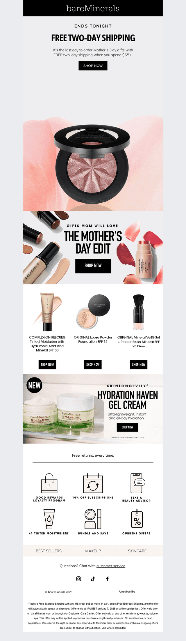 Free two-day shipping ends TONIGHT
