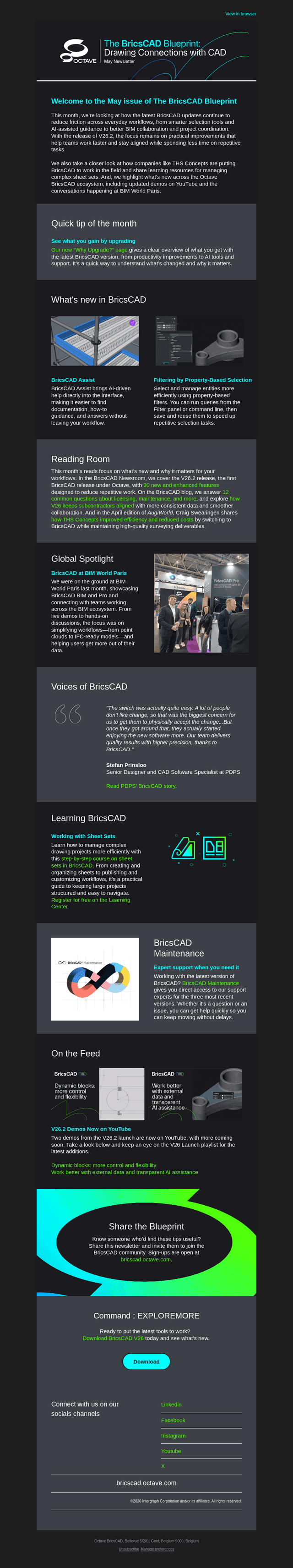 Bricsys email from Thu, May 7, 2026
