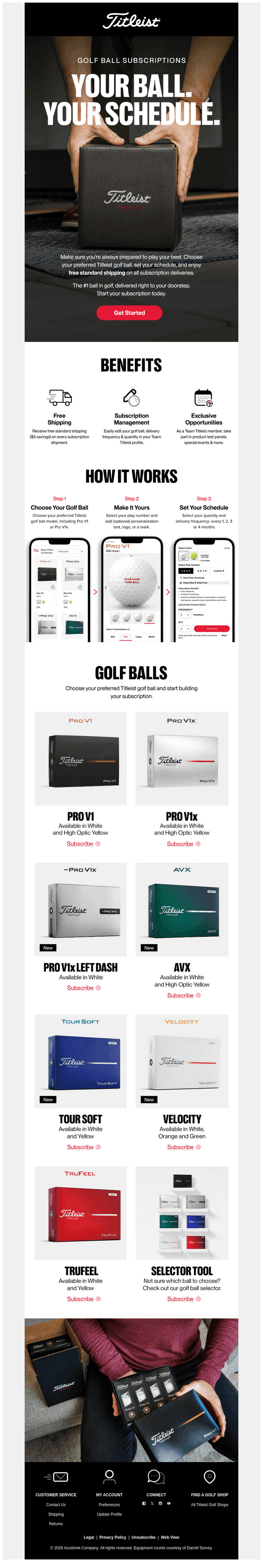 Subscribe to the #1 Ball in Golf