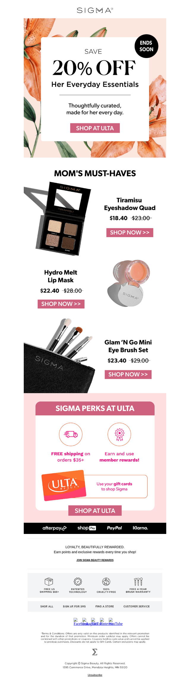 Ends Soon: 20% Off at Ulta 💐