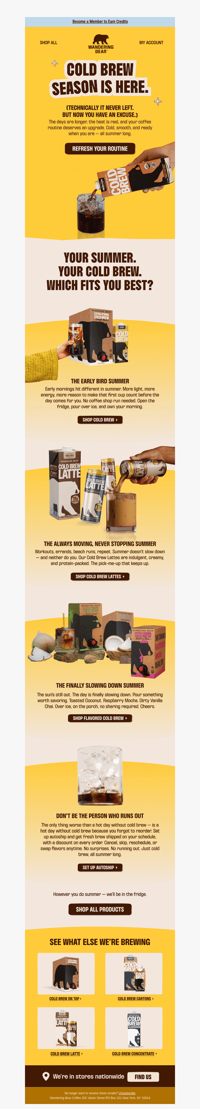 Wandering Bear Coffee email from Thu, May 7, 2026