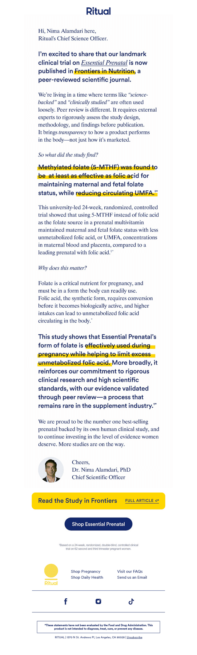 Our Essential Prenatal results are now published