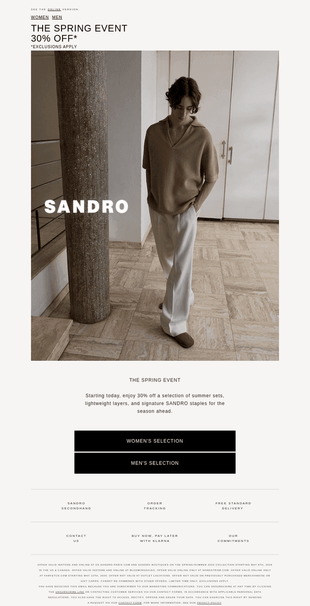 Sandro email from Fri, May 8, 2026