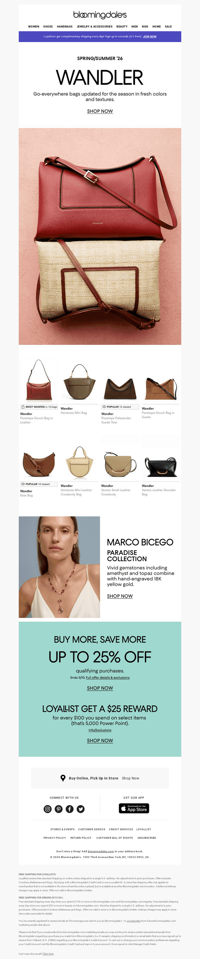 Bloomingdale's email from Fri, May 8, 2026