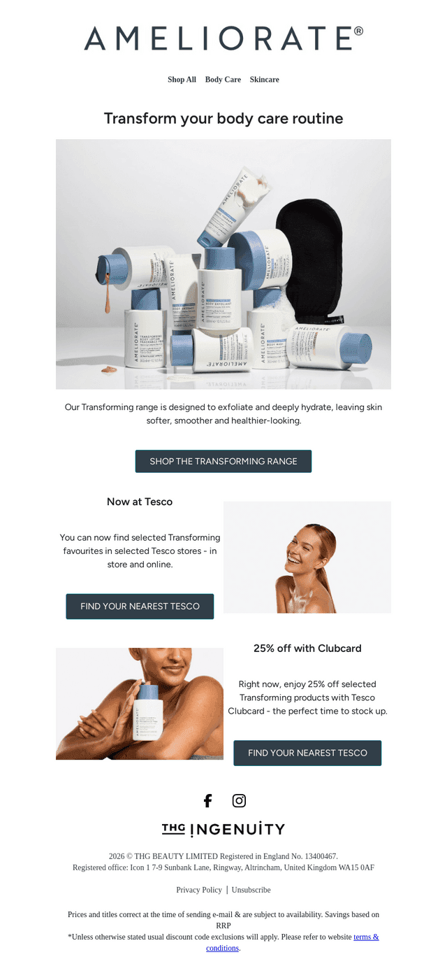 AMELIORATE Has Arrived at Tesco