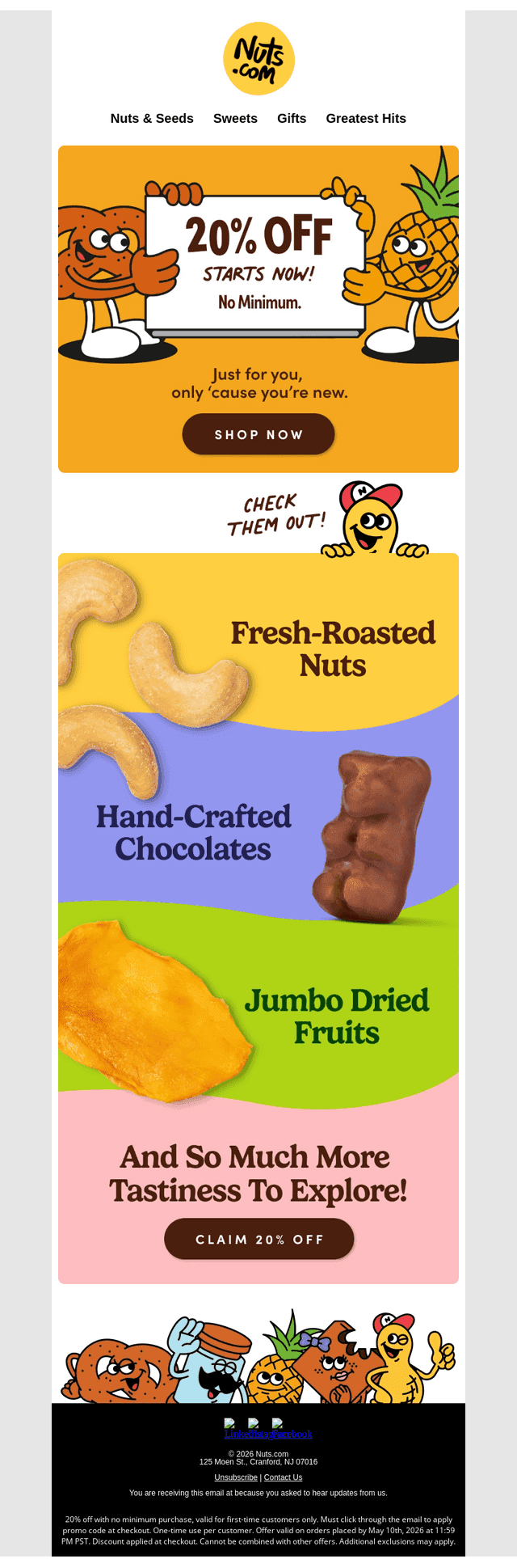 Ready to snack? Take 20% off your first bite!
