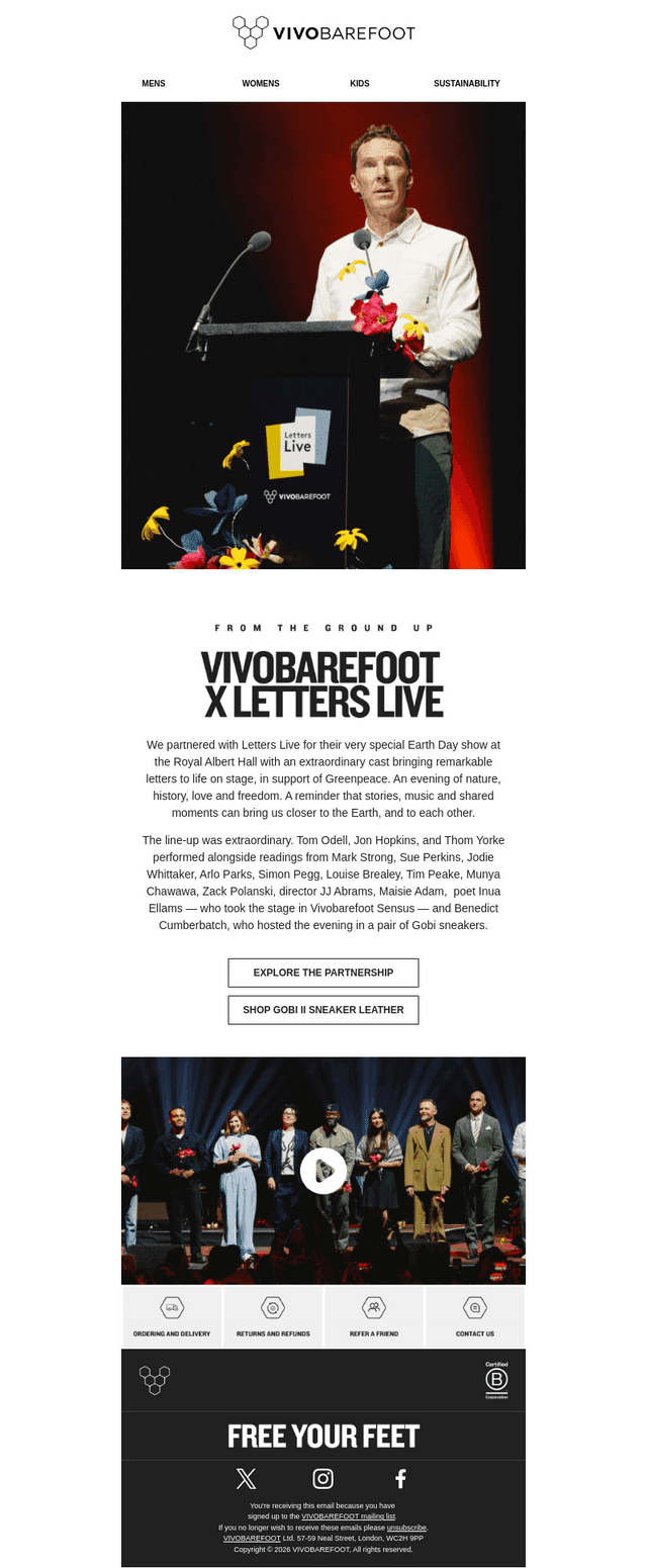 Vivobarefoot email from Fri, May 8, 2026