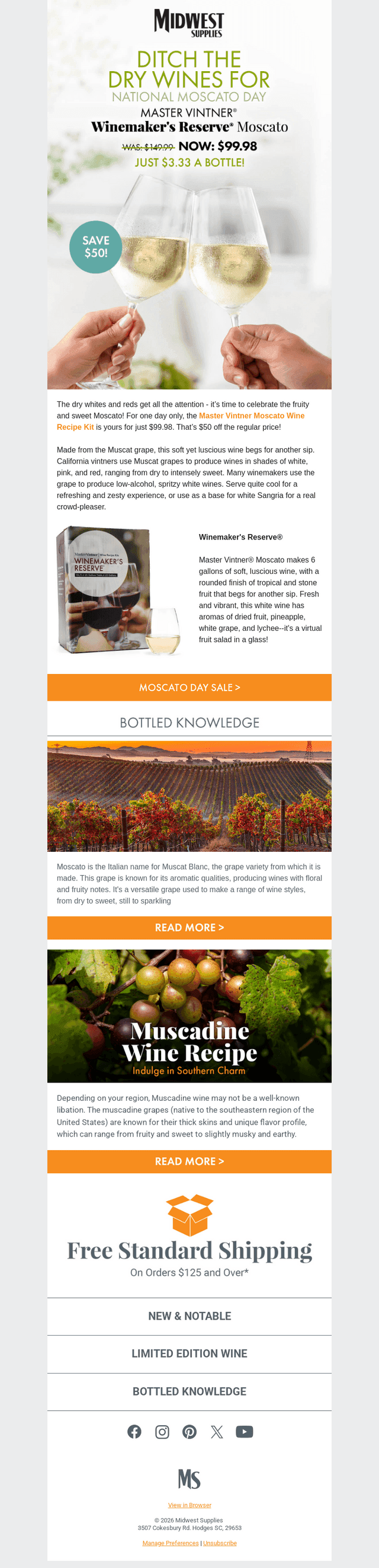 Master Vintner Moscato Just $99.98!