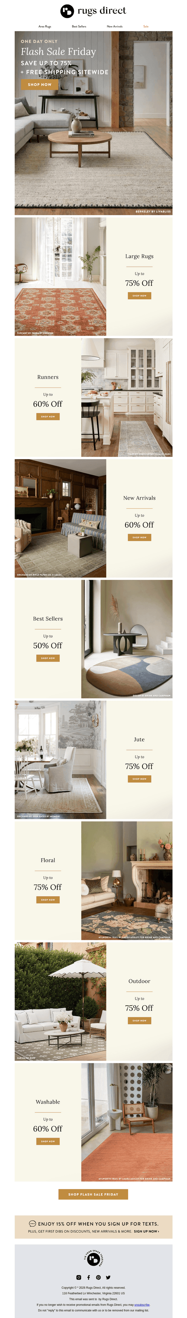 UP TO 75% OFF INSIDE >