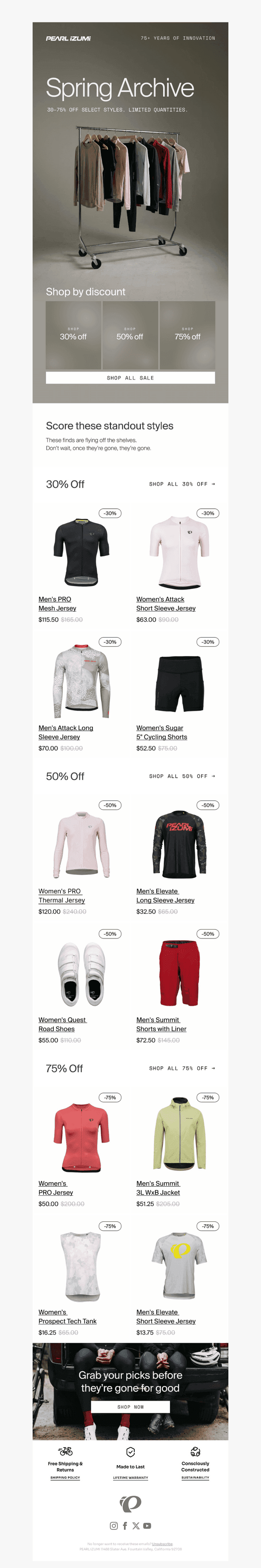 Spring Archive: 30–75% off