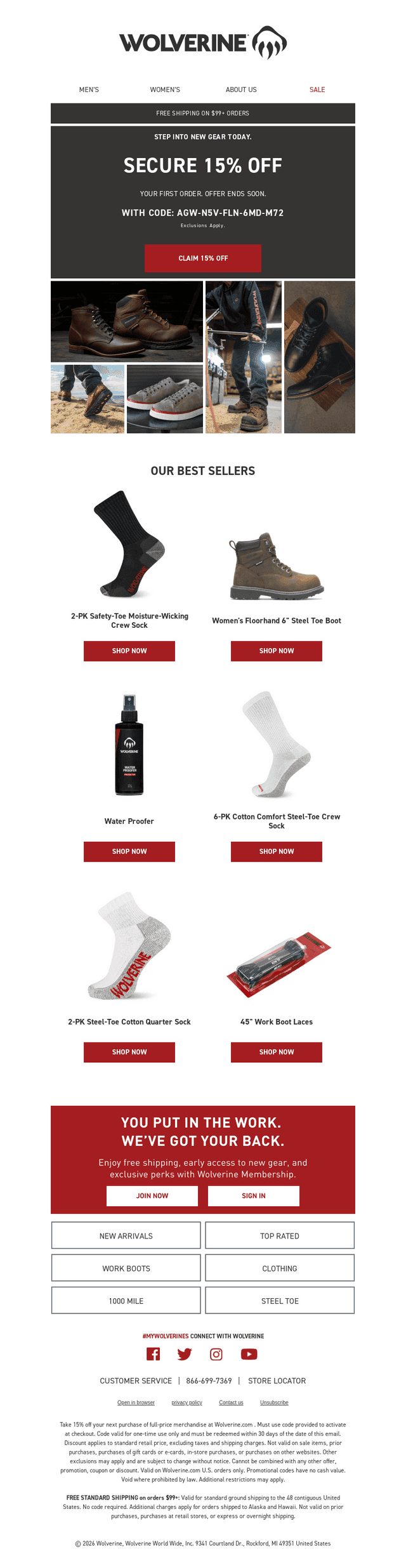 Unlock 15% Off new gear.