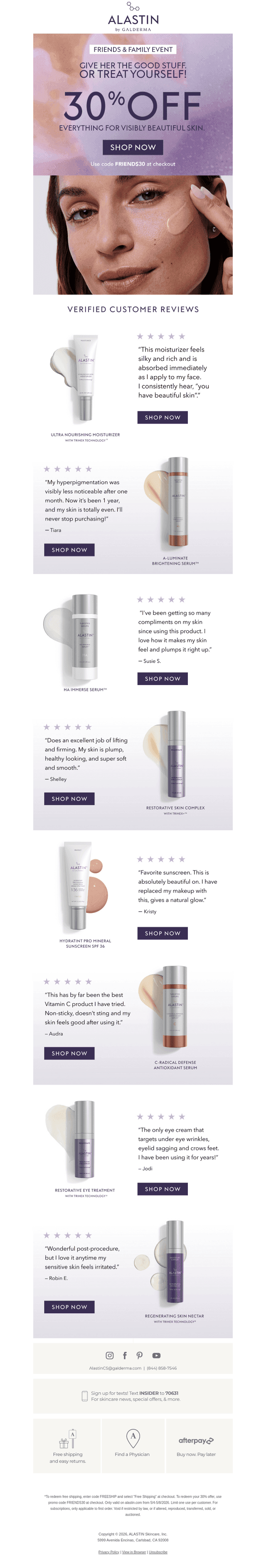 ALASTIN Skincare email from Fri, May 8, 2026