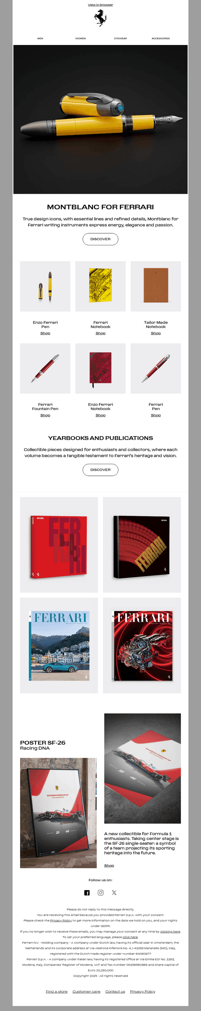 Montblanc for Ferrari: Writing Instruments
