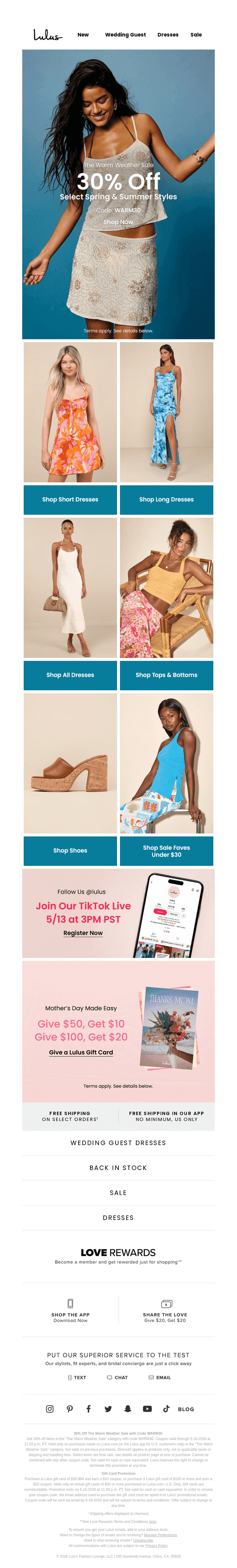 Lulus email from Sat, May 9, 2026