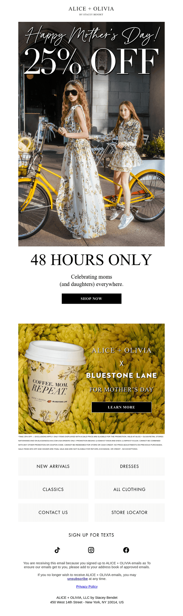 alice + olivia email from Sat, May 9, 2026