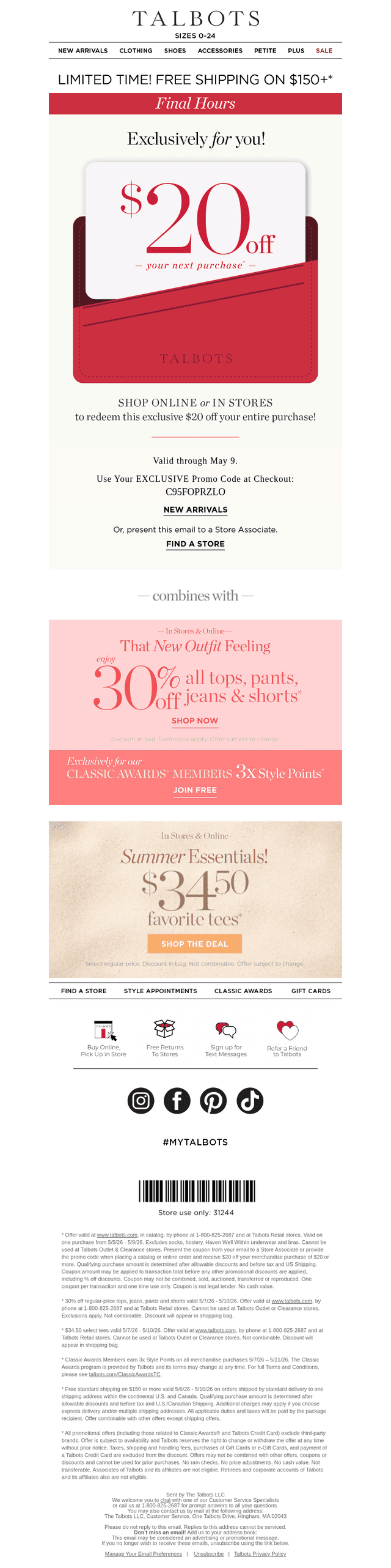 THIS. IS. IT. Spend your $20 or lose it!