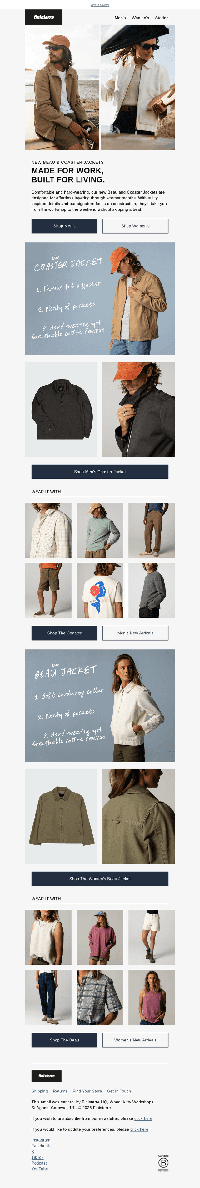 NEW Beau & Coaster Workwear Jackets