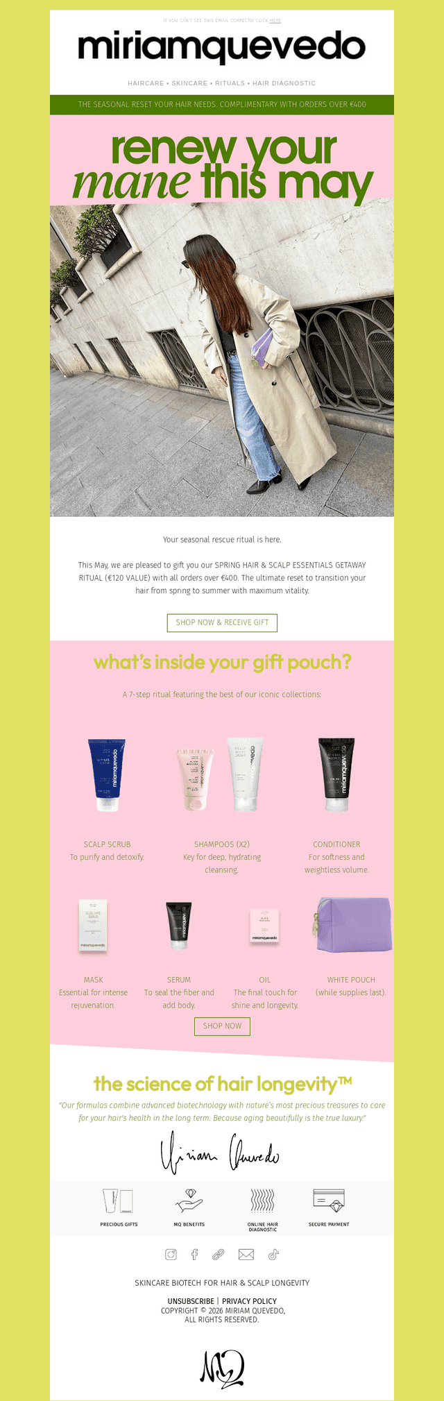 Hair Care Spring Email Examples | Spotmar