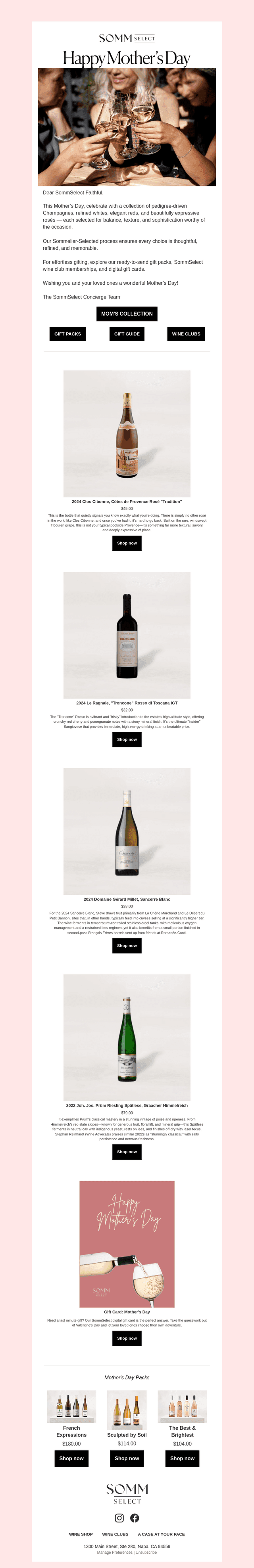 SommSelect email from Sun, May 10, 2026