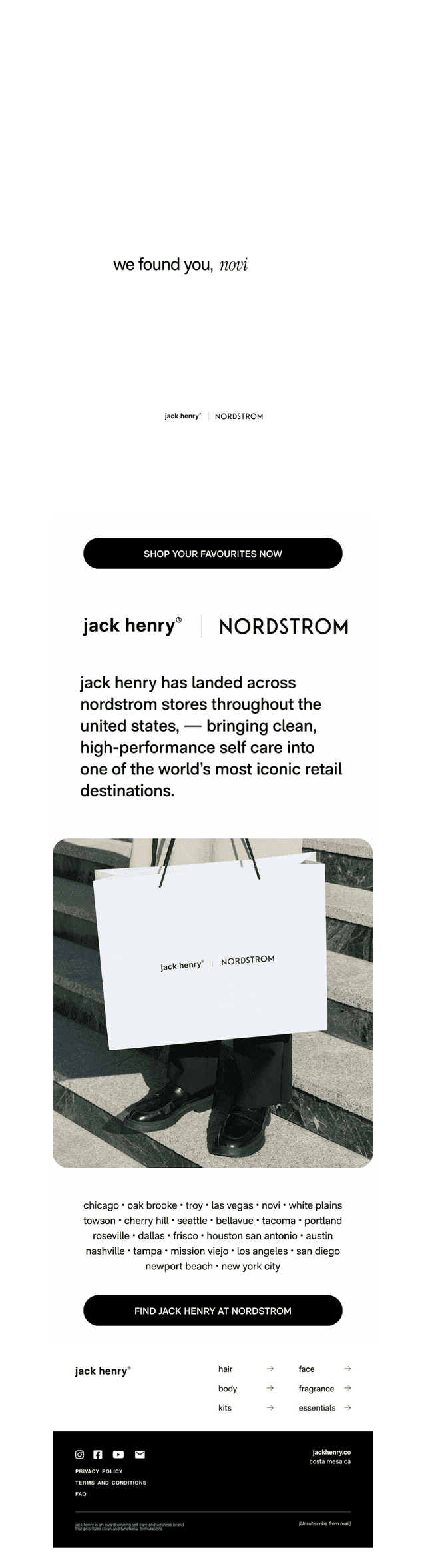 We found you Nordstrom.