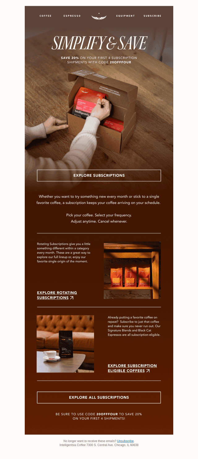 Intelligentsia Coffee email from Mon, May 11, 2026