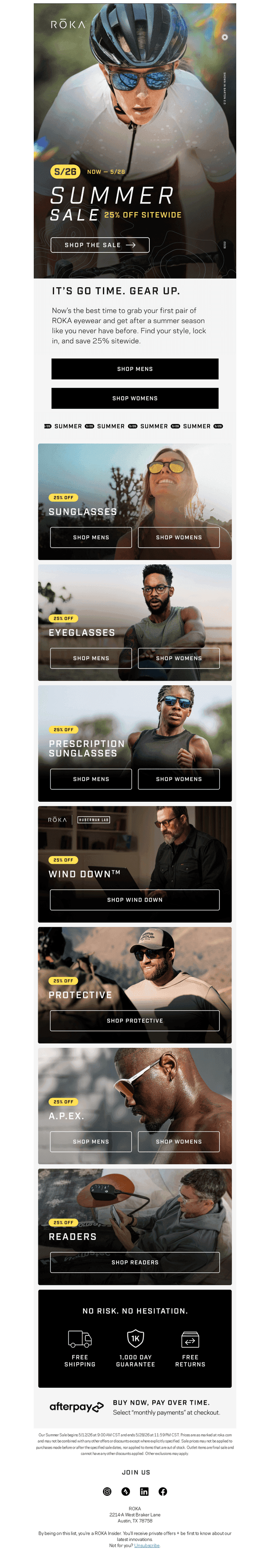 Roka Sports email from Tue, May 12, 2026