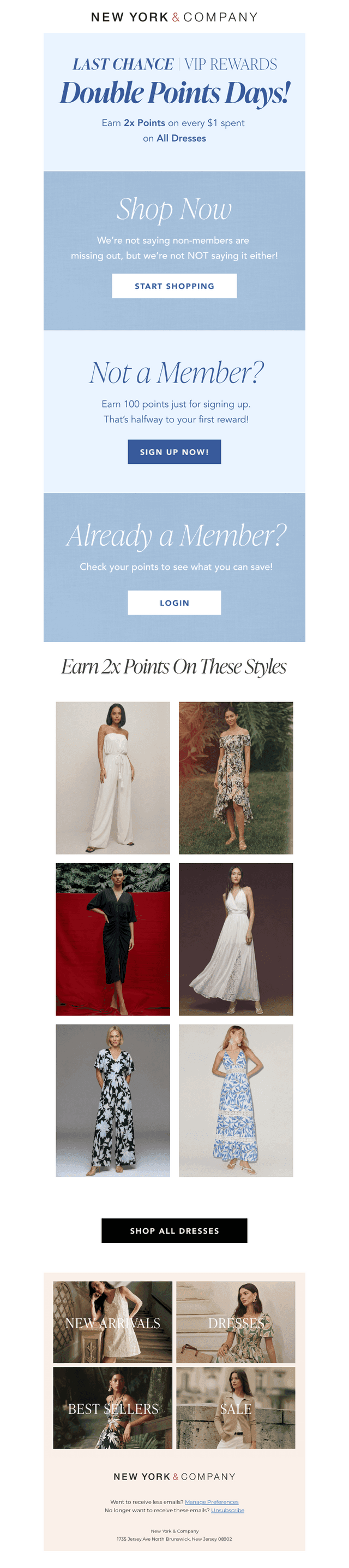 🚨 2x Points on Dresses Ends Tonight!