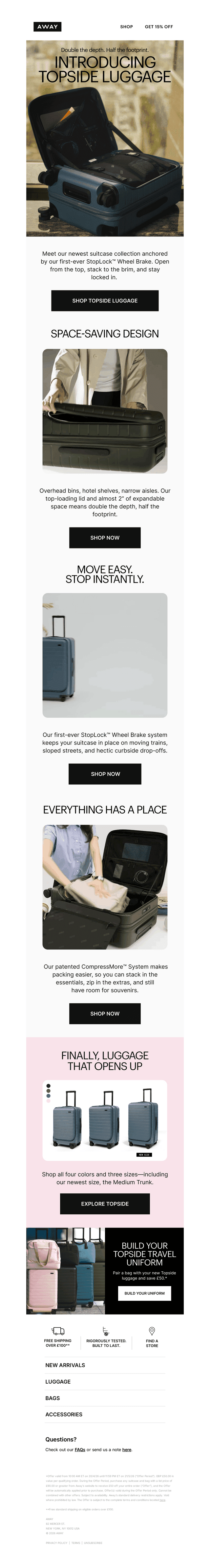 INTRODUCING: Topside luggage