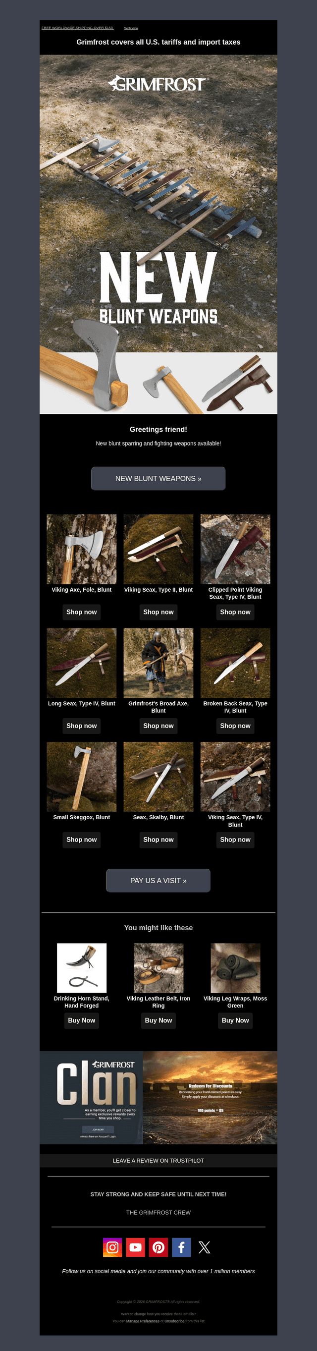 New Blunt Sparring Weapons