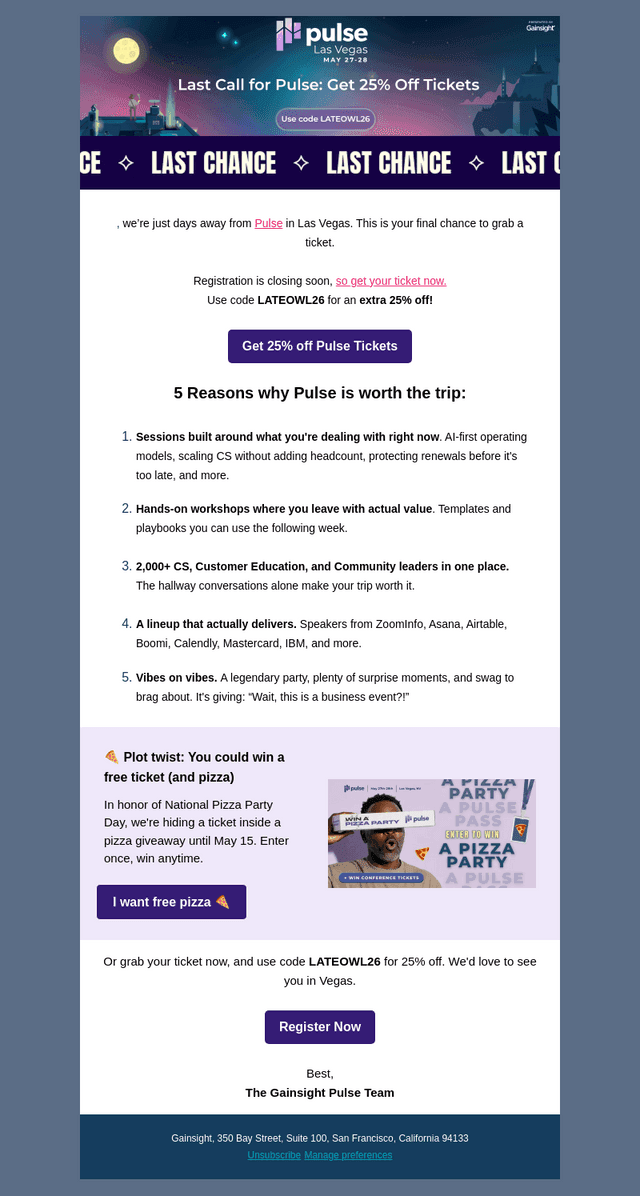 Gainsight email from Tue, May 12, 2026
