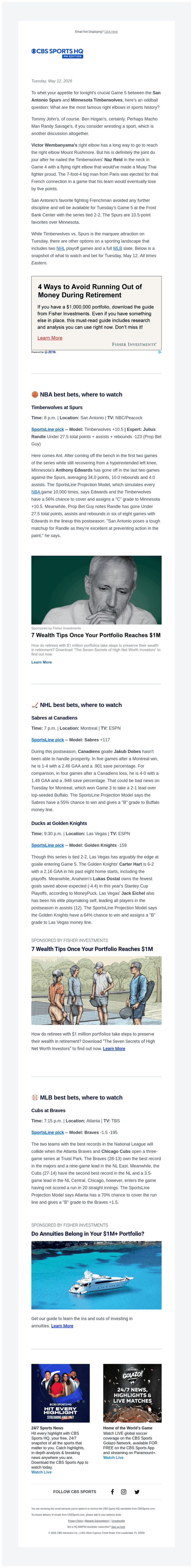 CBS email from Tue, May 12, 2026