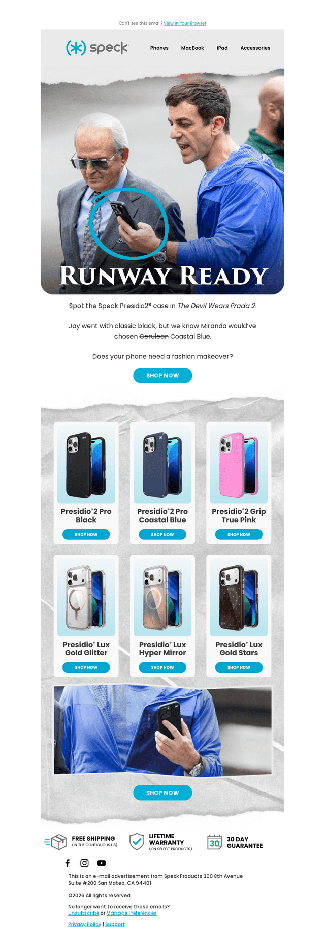 Speck Products email from Wed, May 13, 2026