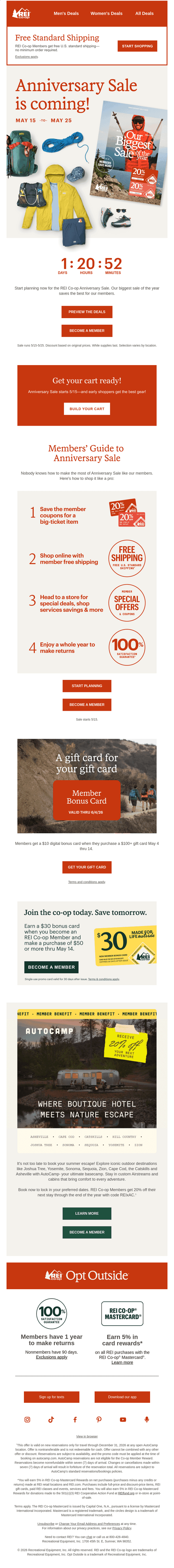 REI email from Wed, May 13, 2026