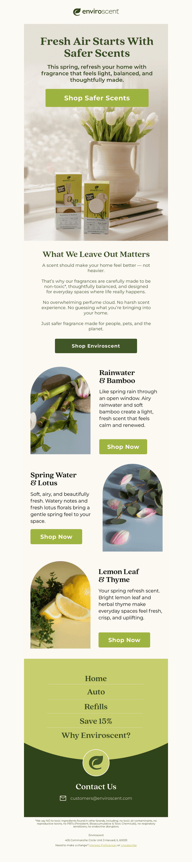 Enviroscent email from Wed, May 13, 2026