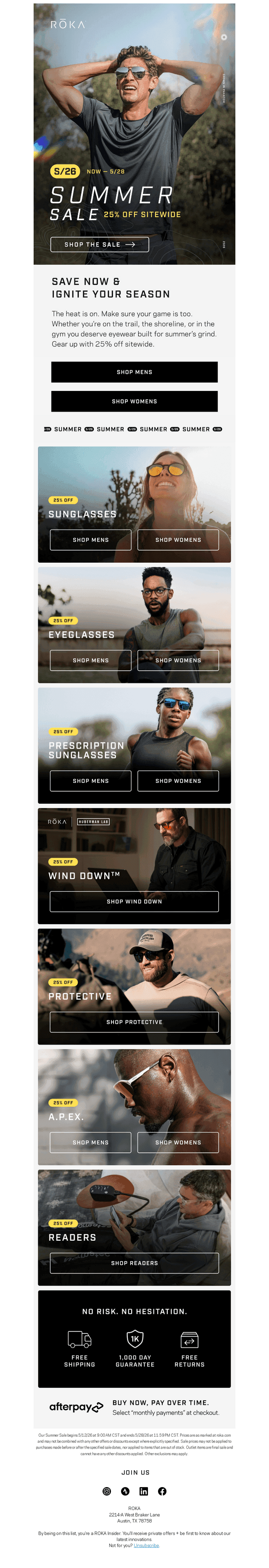 Roka Sports email from Wed, May 13, 2026