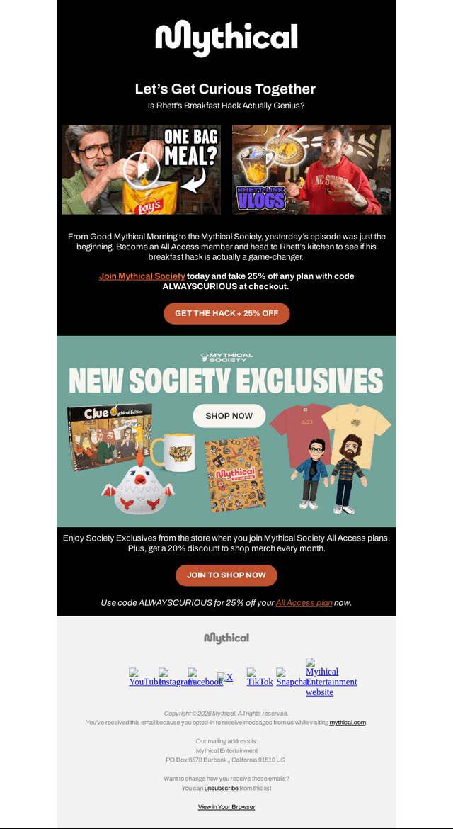 A secret from Rhett + 25% OFF inside 🤫