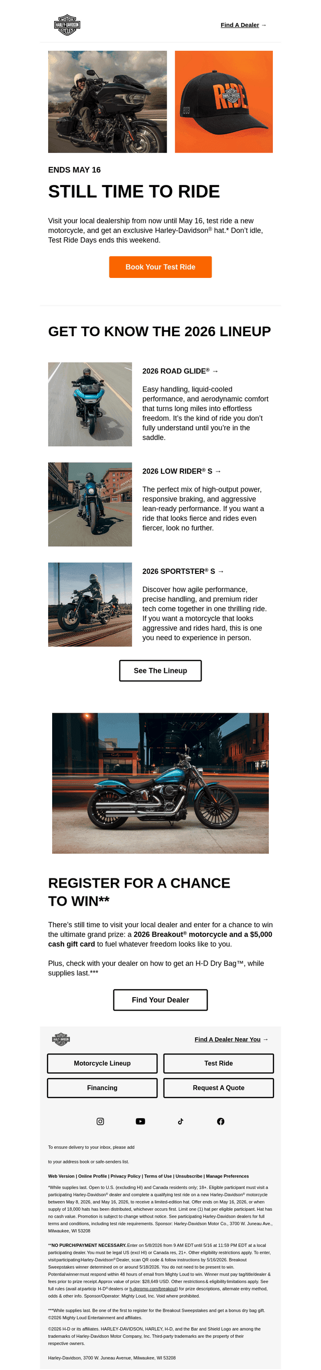 Test Ride Days end this weekend