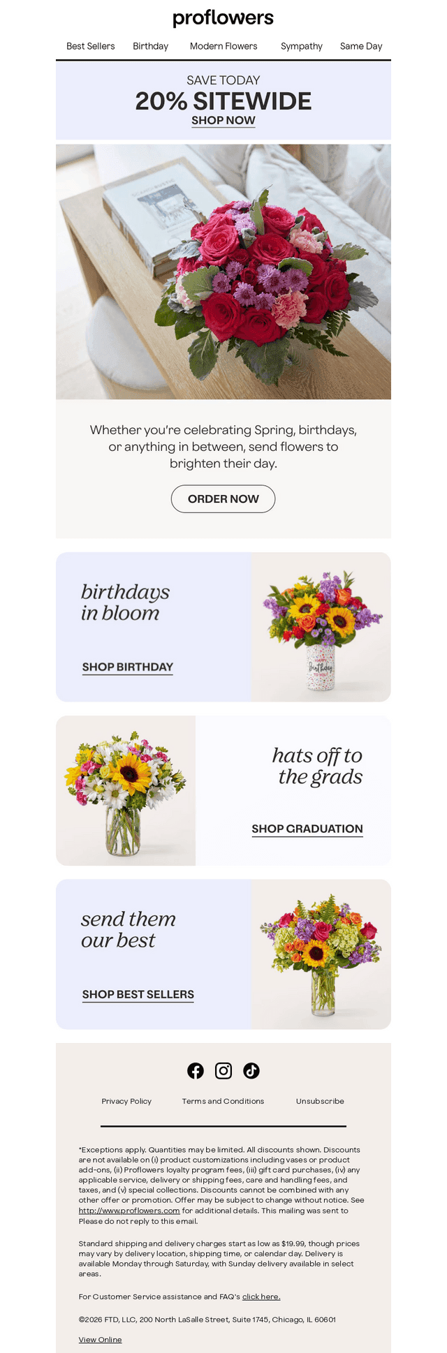 Gift Your Grads Flowers & Save 20%