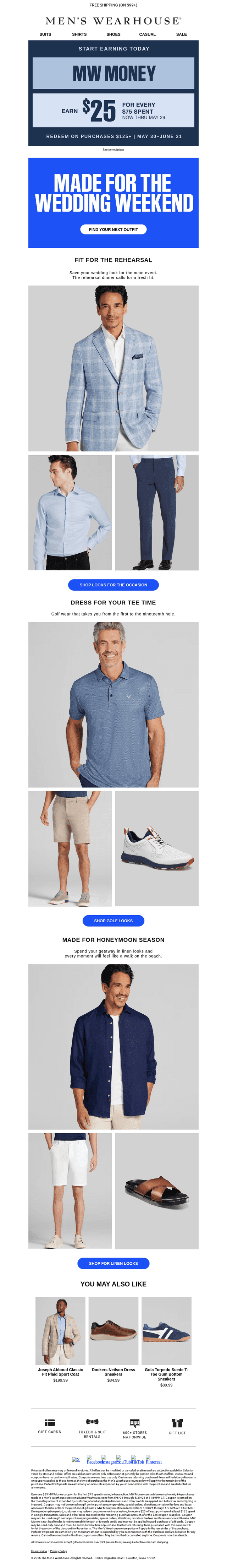 Men's Wearhouse email from Thu, May 14, 2026