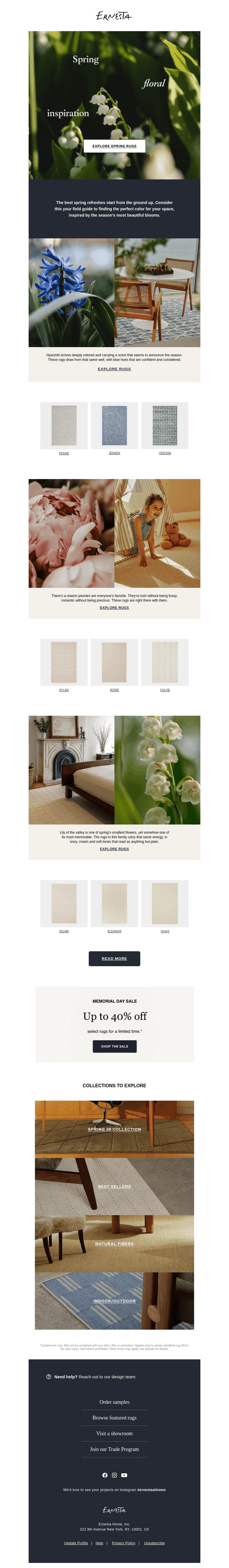 Rugs inspired by spring flowers