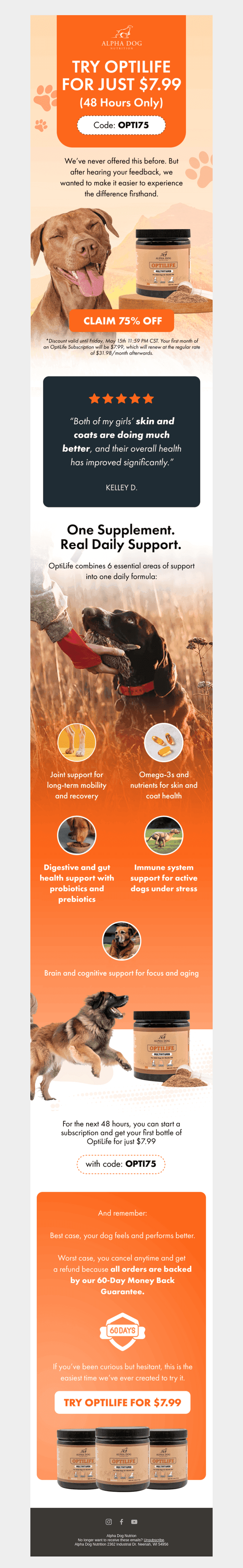 Try OptiLife for $7.99 (75% off)