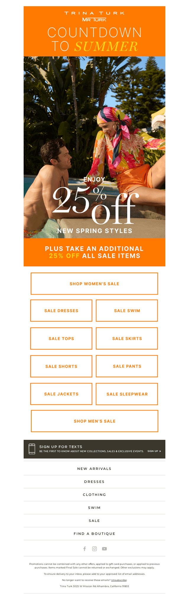 Save 25% Off New Spring Styles