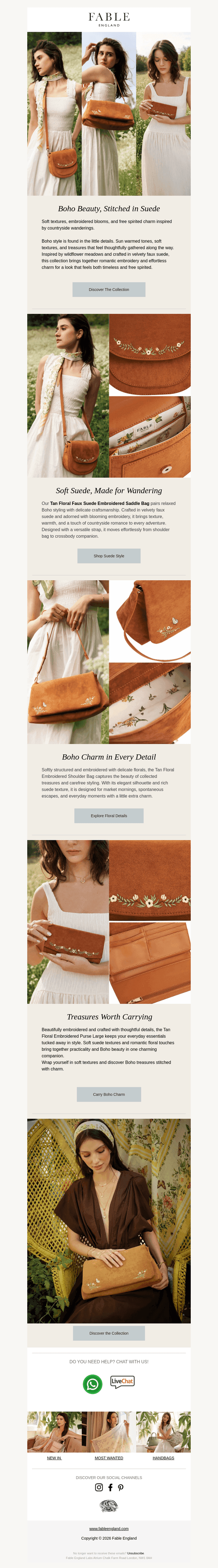 Boho Beauty, Stitched in Suede